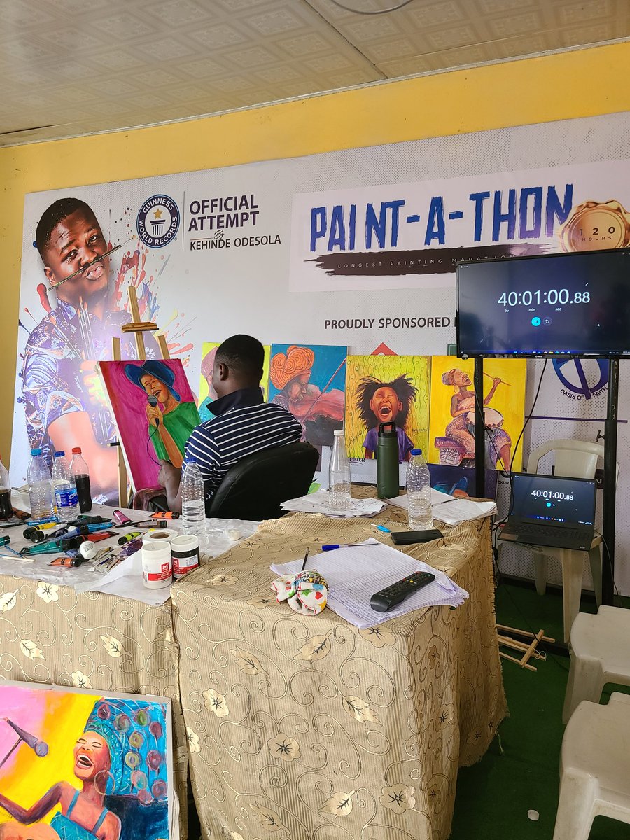 Kenny_odesola's tweet photo. 40hrs done...remaining 80hrs
Lord, i need your strength π
@GWR
#kennymastermind
#kehindeodesola
#kehindeodesolacolourathon #kehindeodesolapaintathon #paintathon #colourathon #kehindeodesolaguinnessworldrecord #kehindeodesola
#blissfamily https://t.co/kqfBFfVsgl