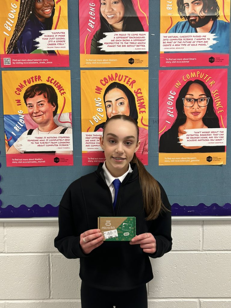 Well done Anna for completing the @dressCodeHQ’s Cyber Advent Calendar. Enjoy your prize, a BBC Micro:bit. Happy coding! 🖥️ 🏆 

@microbit_edu 
#ChooseComputingScience
#ClosingTheGenderGap