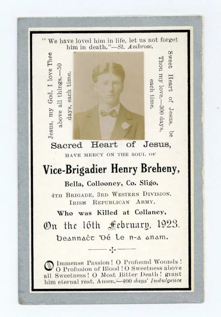 OUR DEAD-DIED FOR IRELAND
16 February
1/2
#ÓglaighnahÉireann
1921
Kilbrittain Martyrs
Sect-Com. Jerry O’Neill
Volunteers
 Timothy Connolly
Con McCarthy
John McGrath
B Coy 1st Batt 3rd Cork Brigade
Murdered

1923
Vice-Comdt. Harry Breheny
Sth Sligo Bde
Murdered