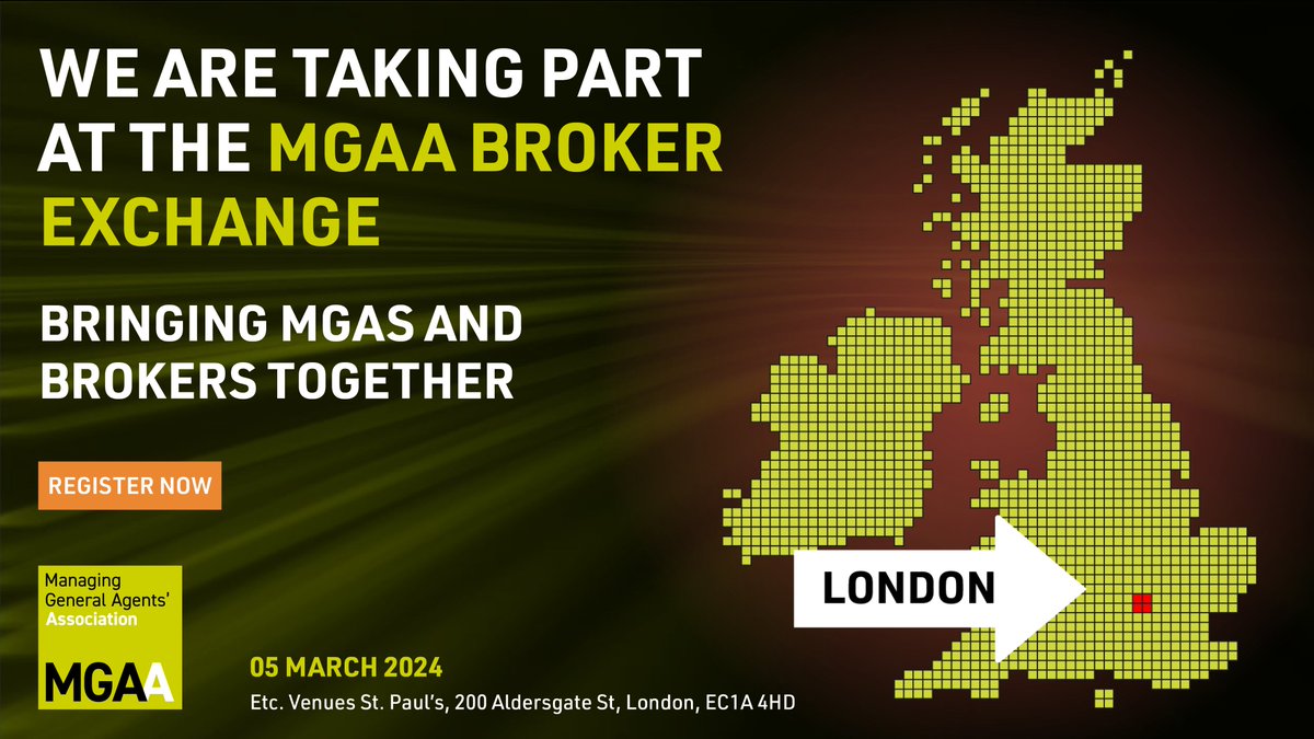 We're thrilled to be sponsoring MGAA's flagship 2024 Broker Exchange! We're looking forward to presenting our latest advancements in property risk to brokers, insurers, MGAs, and tech partners.

📞 Reach out if you'll be there!

<a href="/UKMGAA/">MGAA</a> #riskmanagement #broker #propertyrisk