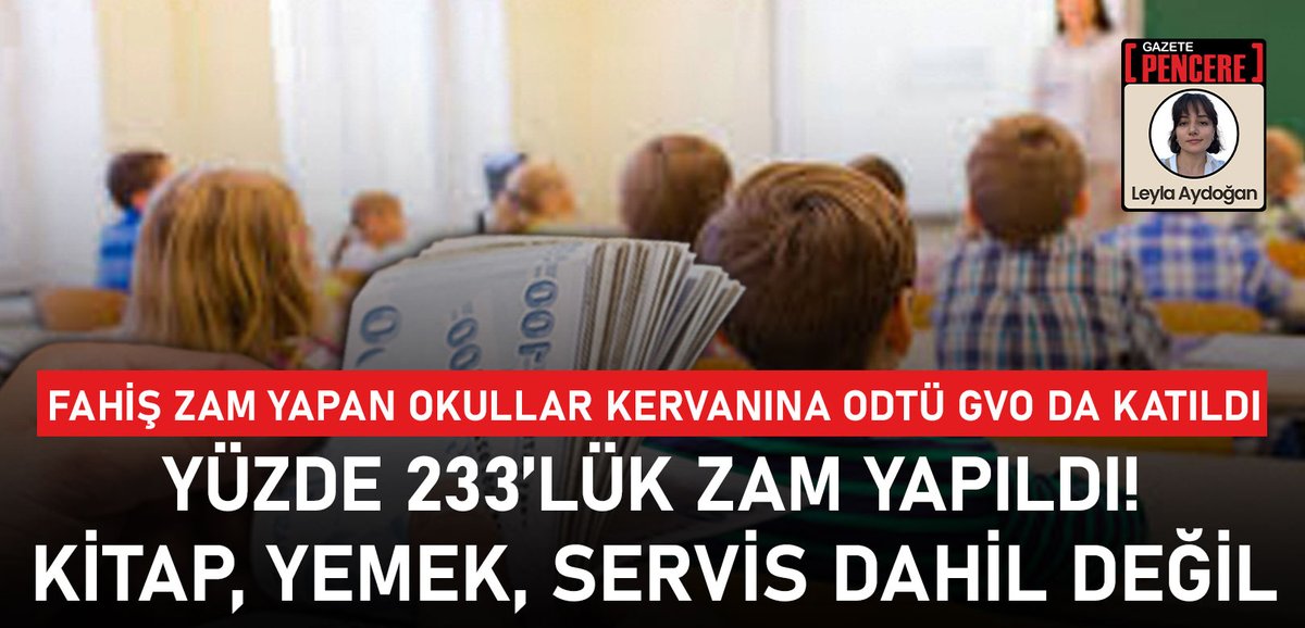 gazetepencere's tweet photo. Fahiş zam yapan okullar kervanına ODTÜ GVO da katıldı: 

📌Yüzde 233’lük zam yapıldı

Haber I Leyla Aydoğan (@leylasaysthat)

https://t.co/ojcIH6V1rR https://t.co/0DB3DzCOuH