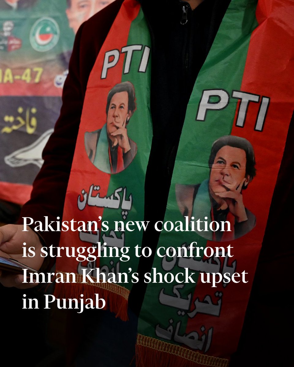 ‘Pakistan’s most consequential election has altered the national political landscape.’ Rivals of the jailed former prime minister, Imran Khan, are grappling with the sharp backlash against military-backed, family-run parties. on.ft.com/3T0zx76