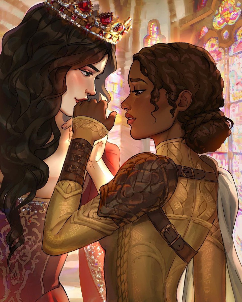 fairyofpearl's tweet photo. ead and sabran are literally gwen and morgana in another life omg #prioryoftheorangetree #merlin #booktwt https://t.co/6KnAVTmYvD