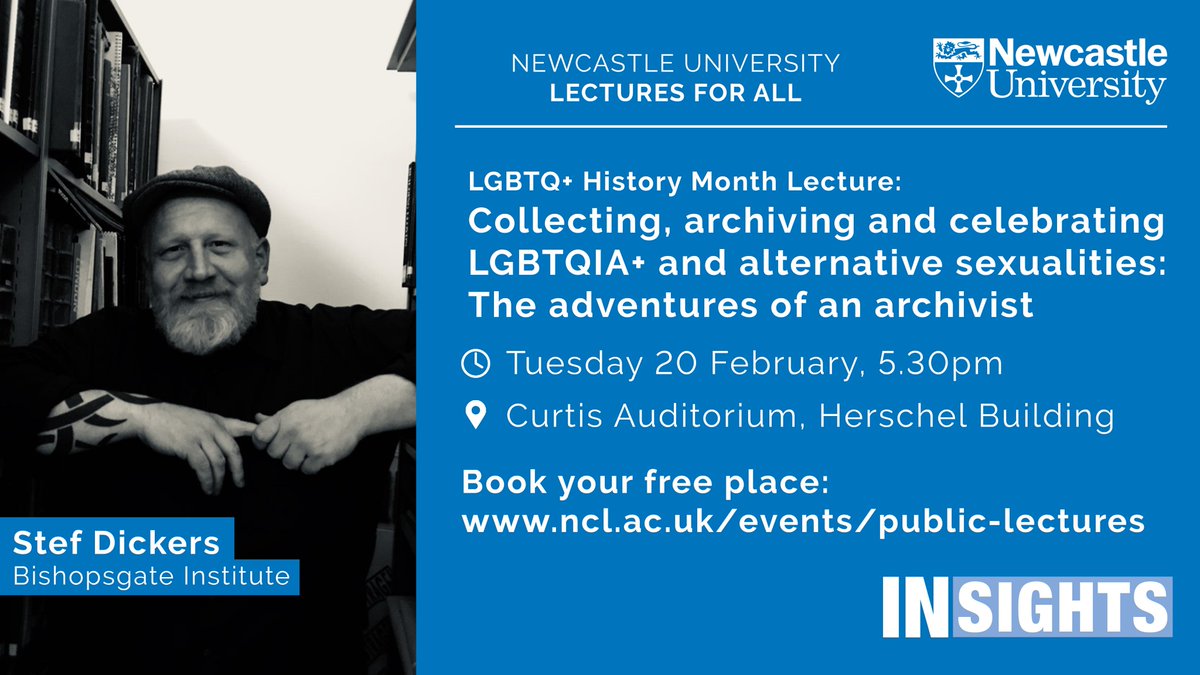 Tomorrow we welcome @stefdickers for our #LGBTplusHM lecture ‘Collecting, archiving and celebrating #LGBTQIA+ and alternative sexualities: The adventures of an archivist’ This lecture is free and open to all. Book your place online now