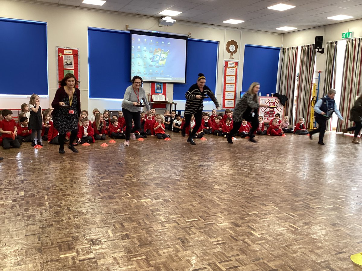 Our Reception classes (and staff!) had fun in their pancake races yesterday.