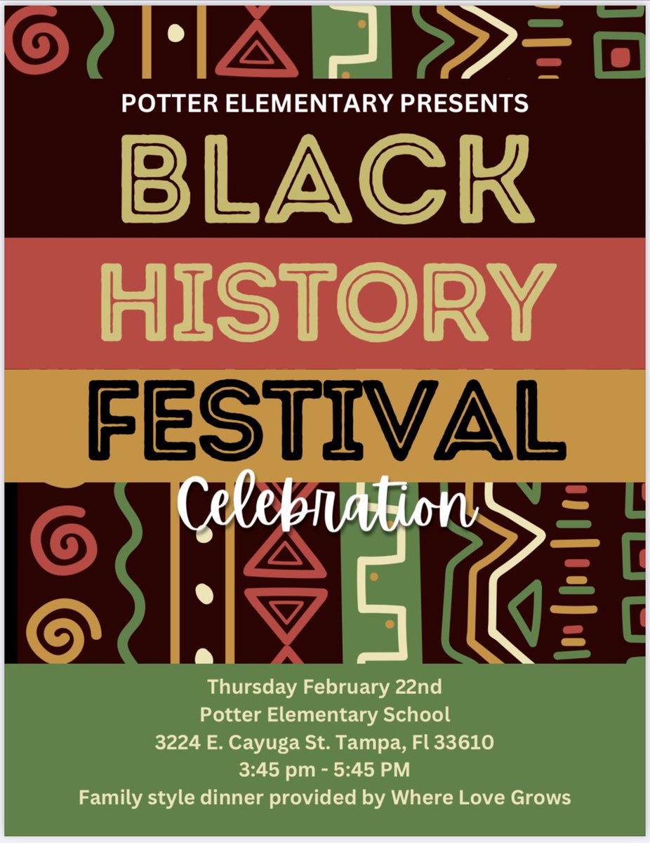 Can’t wait to celebrate Black History Month with our Potter families next Thursday! ❤️💛💚 We’re excited to work with @WhereLoveGrows_ to have a family dinner.