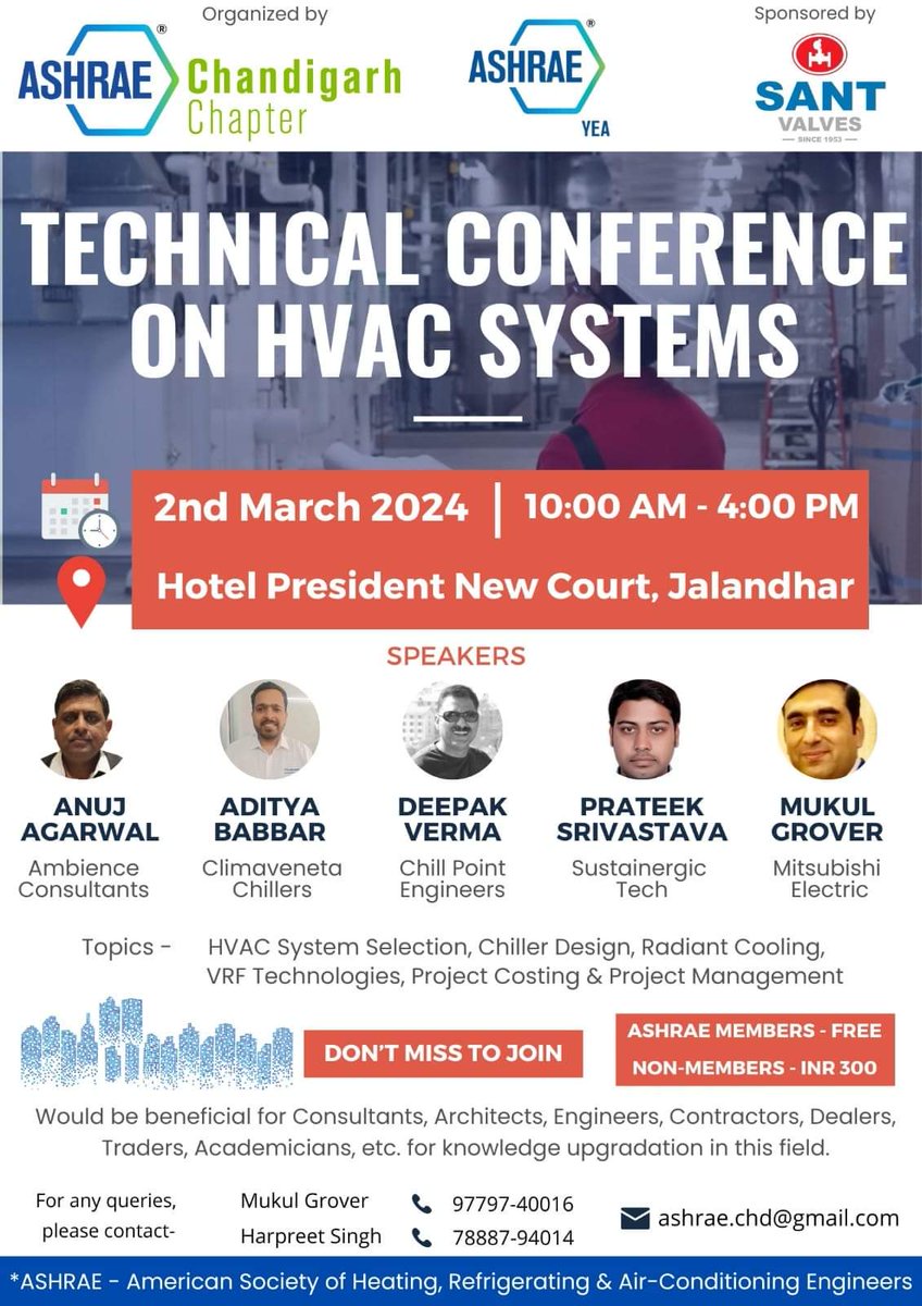 ASHRAECHANDIGA2's tweet photo. #myashrae
@ashraenews @ASHRAE_RAL @ASHRAE_Journal @ASHRAEECC https://t.co/vUZMek0aUK
