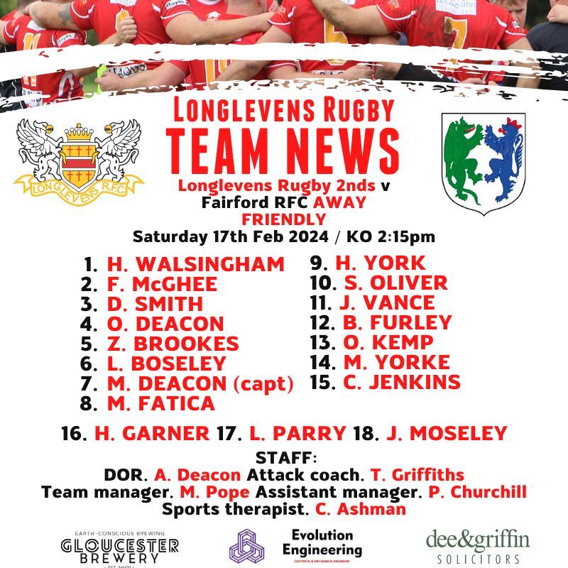 LonglevensRugby's tweet photo. 🏉 TEAM NEWS 🏉
Longlevens Rugby 2nds league match against Chosen Hill FPRFC is off, so instead the team travel to Fairford RFC for a friendly tomorrow, kick off 2:15pm. 💪 #UpTheGriffins @deacs3 https://t.co/rhuzq17JHv