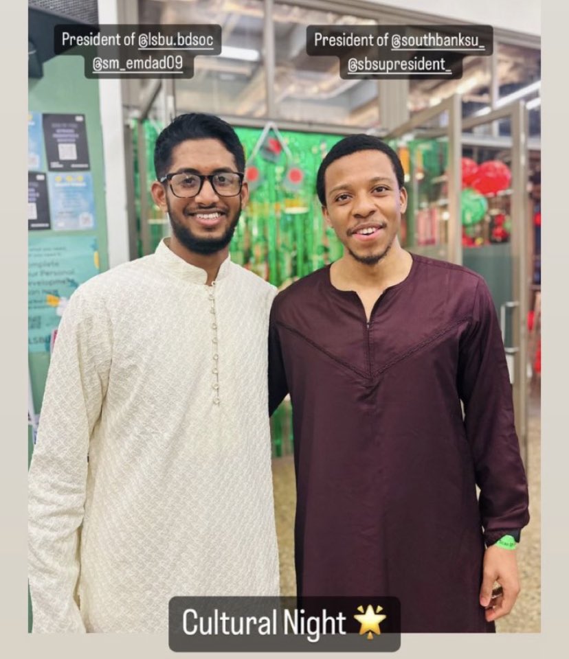 Yesterday our <a href="/southbanksu_/">South Bank Students' Union</a> Bangladesh Society put on an amazing event in the student life centre <a href="/LSBU/">London South Bank University - LSBU</a> 

Amazing time spent yesterday with the team! 💫💫💫💫