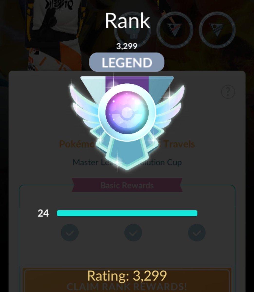 TrainerGP0305's tweet photo. The climb back to legend is over!

I rose from 2580 to 3299 in just one week in Evolution Cup with this insane core.

It's been a long time since I last reached Legenad. Want to thank @o0chymane for acting as unofficial coach and supporter. https://t.co/FWHquCsE6v