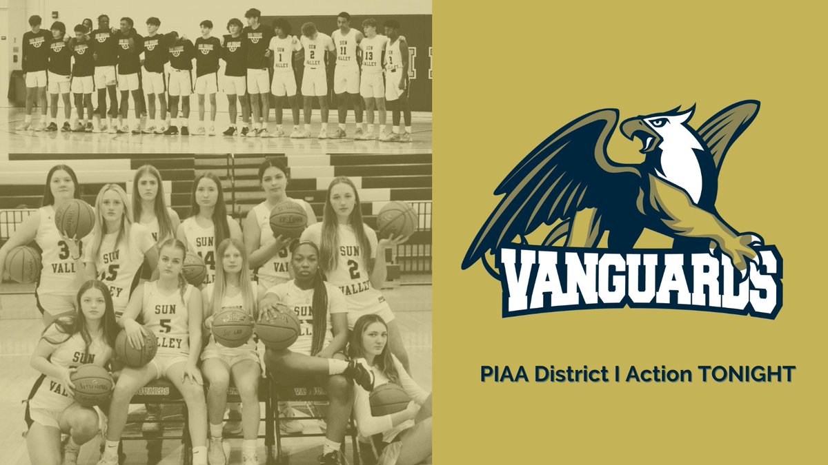 Big Day in the Valley. Girls and boys basketball teams both start their PIAA District 1 Playoff runs tonight! Girls travel to Villa Maria for a 6pm game while the boys face Marple Newtown at home at 7pm. Tickets via the PIAA ONLY at: piaad1.hometownticketing.com/embed/all Go Vanguards!!!!