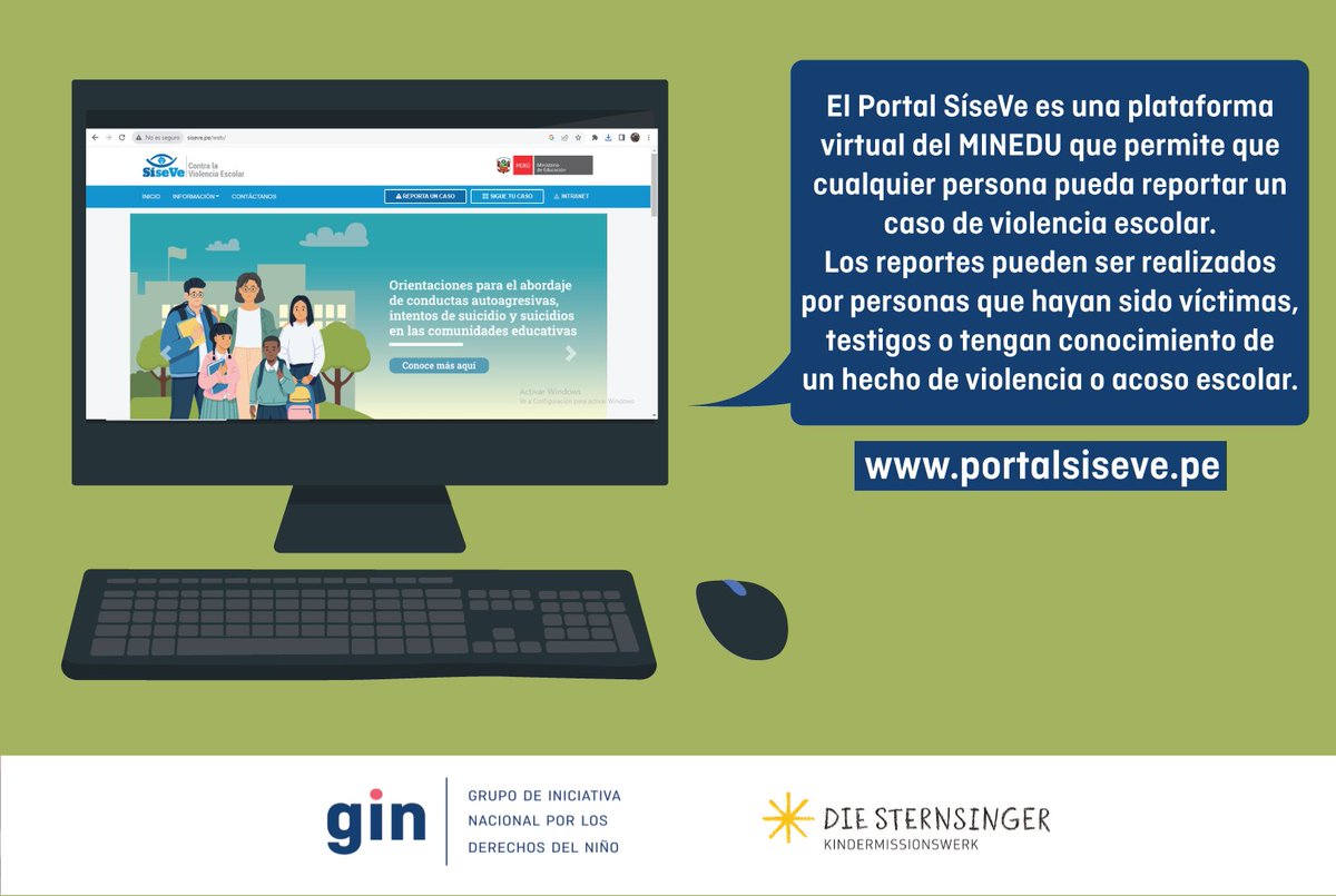 Los reportes se pueden realizar a través de la página web (siseve.pe), la línea gratuita 0800-76-888 o el WhatsApp (991- 41-0000).
Después de una denuncia, las autoridades de educación a nivel local, regional y nacional le dan seguimiento al caso.