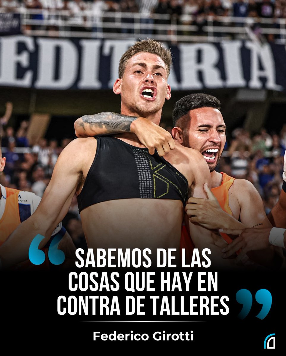 🗣️ Federico Girotti, post partido ante Argentinos Juniors, sobre los penales en contra de Talleres:

“Ya es el segundo que nos cobran. Sabemos de las cosas que hay en contra nuestro, pero nada, más allá de eso les va a ser complicado entrarle a este Talleres con esas cosas. Si
