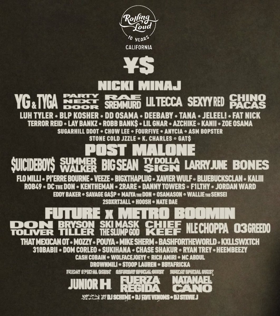 Kanye West and Ty Dolla Sign will perform at Rolling Loud 😎