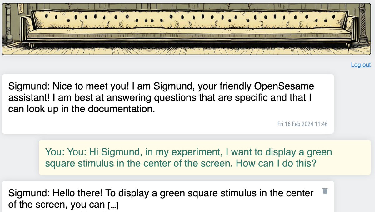 cogscinl's tweet photo. Interested in early access to Sigmund AI, a state-of-the-art AI assistant for #OpenSesame? Sign up as a beta tester and get free access! In exchange we will ask you to share your experiences with us so that we can make Sigmund even better! https://t.co/cnCXyAn6zp. https://t.co/UPmXEVmZMs
