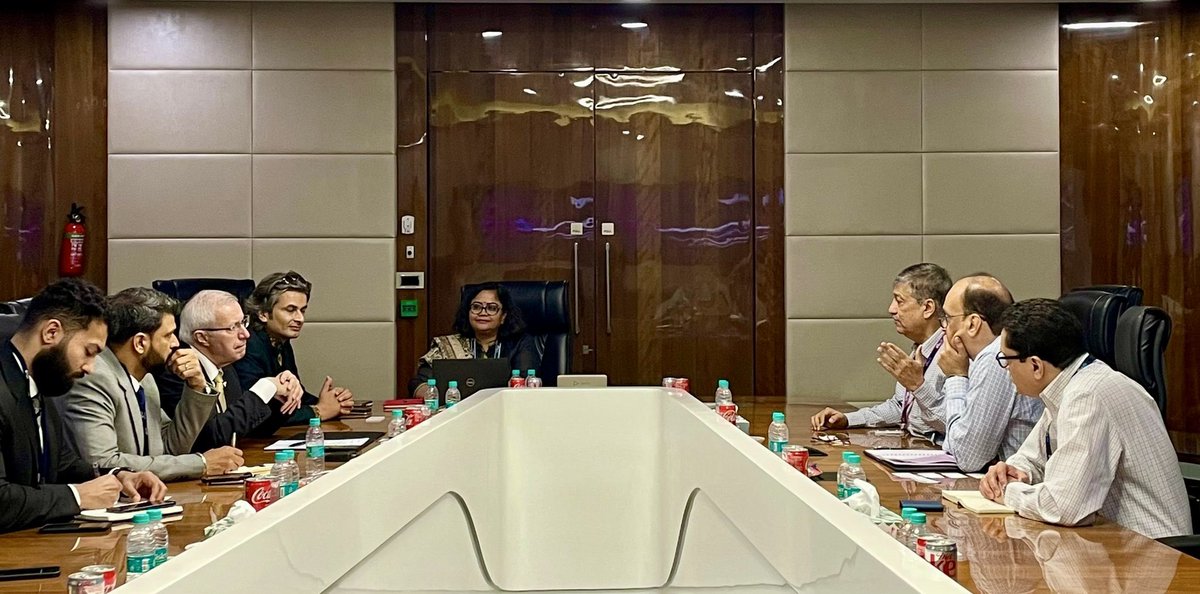 VictorFedeli's tweet photo. Kicking off our final day in #India with Hinduja Global Solutions! 
 
Specializing in digital transformation and business management solutions with 38 global delivery centers, they have 20,000+ employees, including 750 in #Ontario. https://t.co/qPr2Oa5UJq