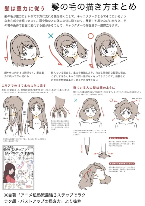 髪の描き方まとめ 