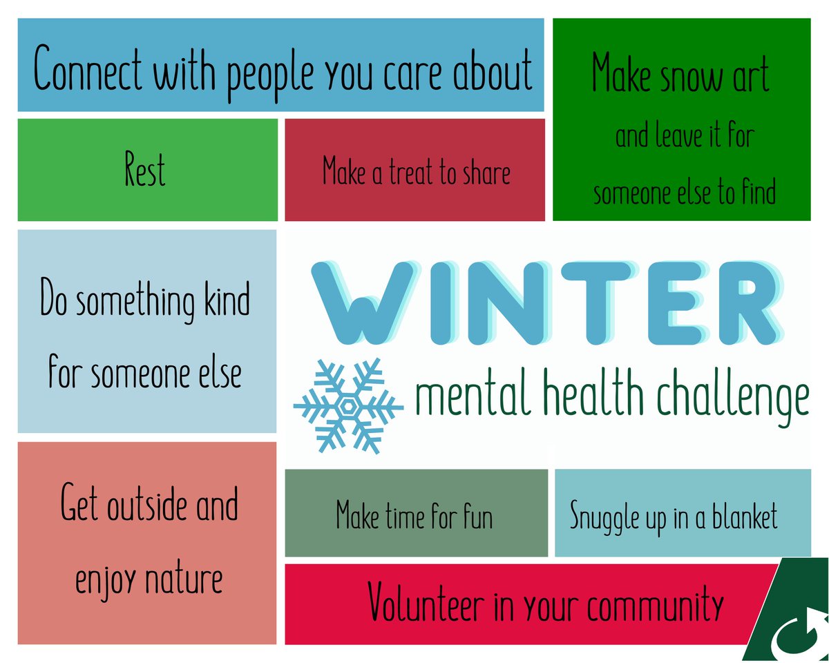 SECPSD's tweet photo. #MentalHealthMonday Mental health includes all our thoughts, feelings and social connections. Simple, every day activities can support and even help to improve mental health.  Our winter mental health challenge has a few ideas for winter wellness over the break. https://t.co/UjBTnPiWP7