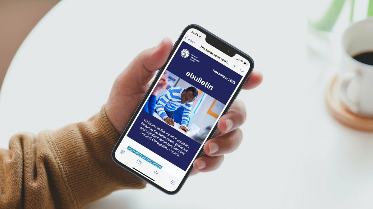📩 Osteopaths: check your inbox for our latest ebulletin featuring a report on patient engagement in education, our OU co-funded full/part time 3yr PhD studentship, and a call for views on guidance for students/educators on professional behaviours and student fitness to practise.