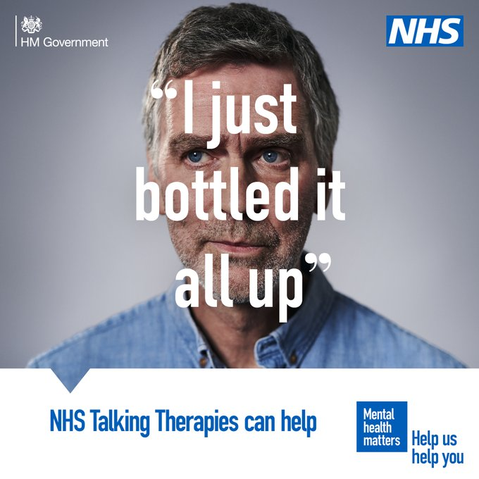 Struggling with feelings of depression, excessive worry, social anxiety, post-traumatic stress or obsessions & compulsions? NHS Talking Therapies can help. The service is effective, confidential and free. Your GP can refer you or refer yourself at nhs.uk/talk.