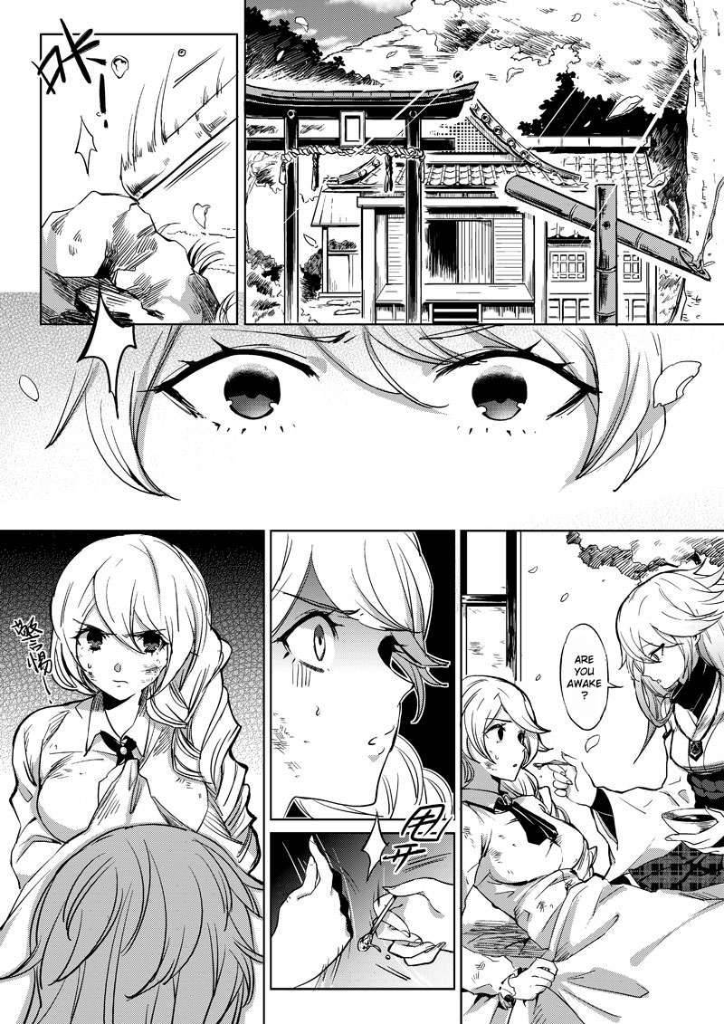 pseudoherrscher's tweet photo. - and this gem of Kallen clearly having certain "reactions" to Yae sponging her body. Oh, and Yae is basically making out with Kallen just to give her medicine https://t.co/k58muXpPPa