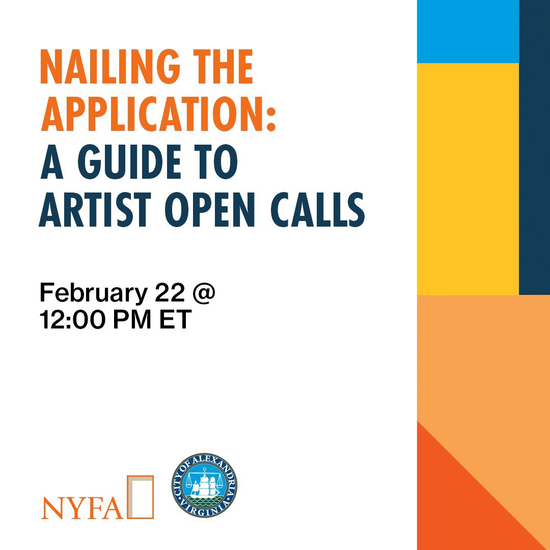 02/22/24: Nailing the Application: A Guide to Artist Open Calls

Many creative opportunities start with an open call. How can you ensure you’re putting your best foot forward when submitting these applications?

Cost: Free

Register: bit.ly/OpenCalls24

#NoMAA #NoMAAGallery