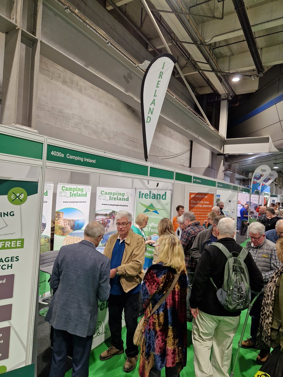 Another busy day at @CaravanCampShow Birmingham. Great interest in touring holidays to Ireland for 2024 @Camping_Ireland @Irish_Ferries @TourismIreland