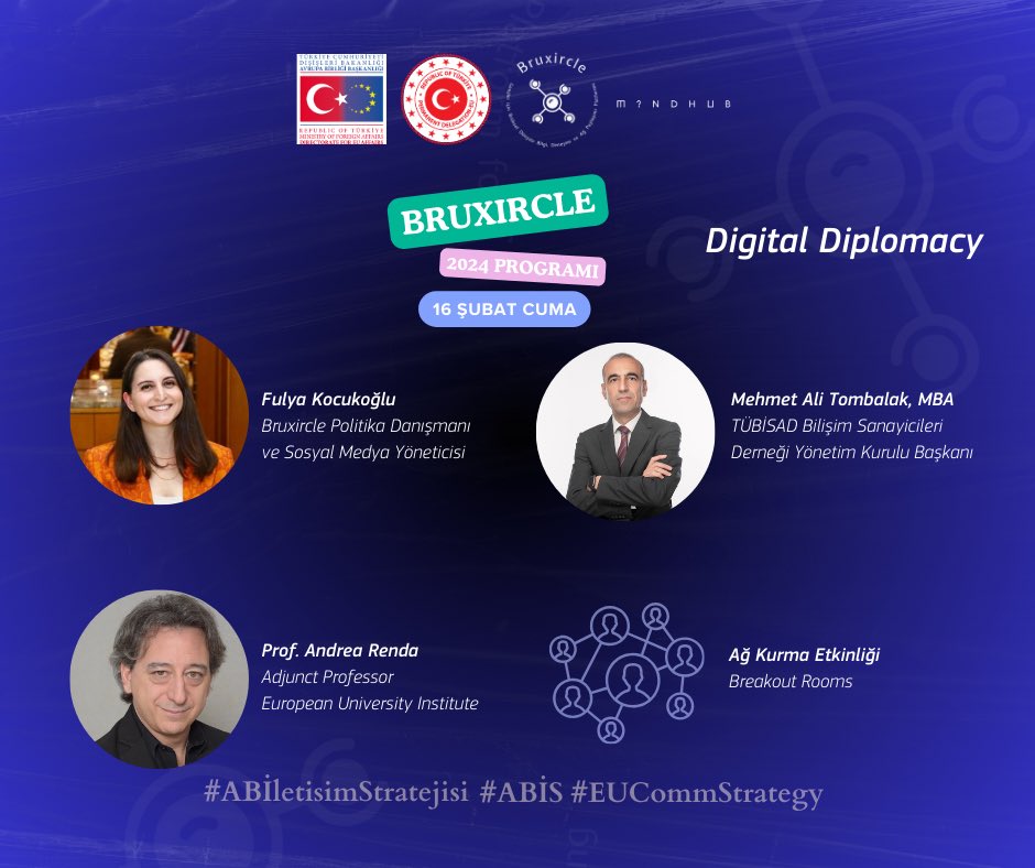 bruxircle's tweet photo. #Bruxircle 2024 Program ends its first week
🚀#ArtificialIntelligence
🫱🏻🫲🏼#DigitalDiplomacy
#Bruxircle2024Program is co-organised by @ABBaskanligi @TC_AVBIRDT @MindHub_Edu @bruxircle & is supported within the scope of #EUCommStrategy
@fulyakocuk
@profAndreaRenda
@tubisad_dernek https://t.co/aPXS5Xo2GS