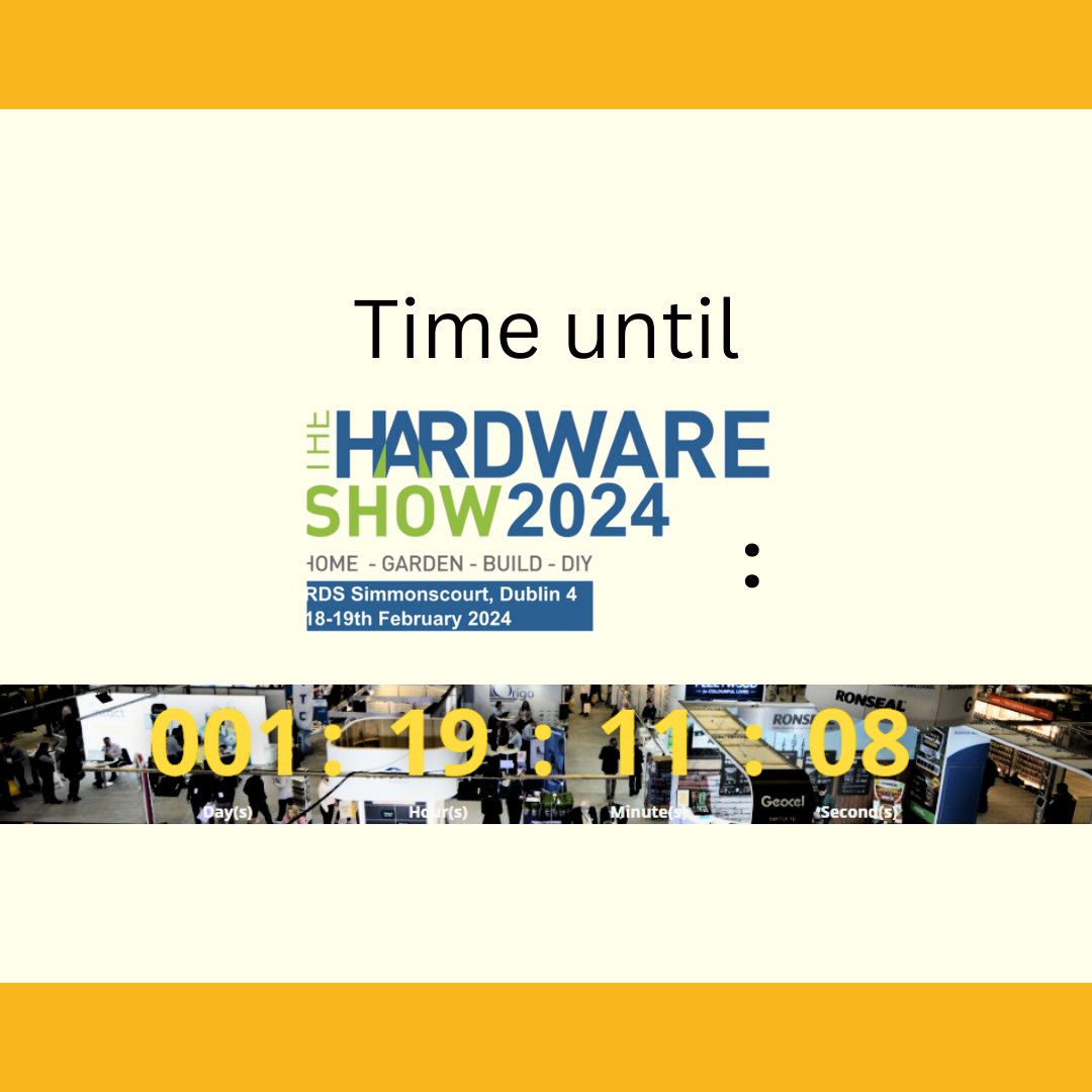 iitccork's tweet photo. We're nearly there! β³
The Hardware Show 2024 is right around the corner. Visit us at the event on the 18th & 19th of February in Simmonscourt, Dublin 4 (Booth C12).
Donβt miss it!
More info & FREE online registration βΉοΈ: https://t.co/cjJ4kxHdlQ
#HAIShow #hardware #tradeshow https://t.co/XWu1YsFTCD