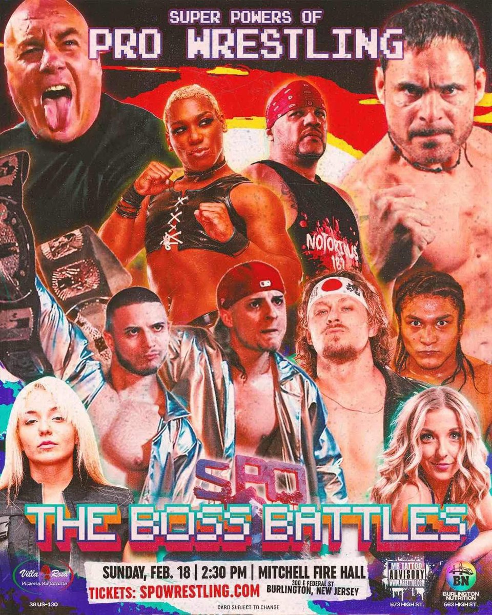 SPO Wrestling: The Boss Battles are happening this Sunday. Get your tickets while you still can. 👉 spowrestling.simpletix.com *Front Row Tickets are sold out, but GA Tickets are still available.*