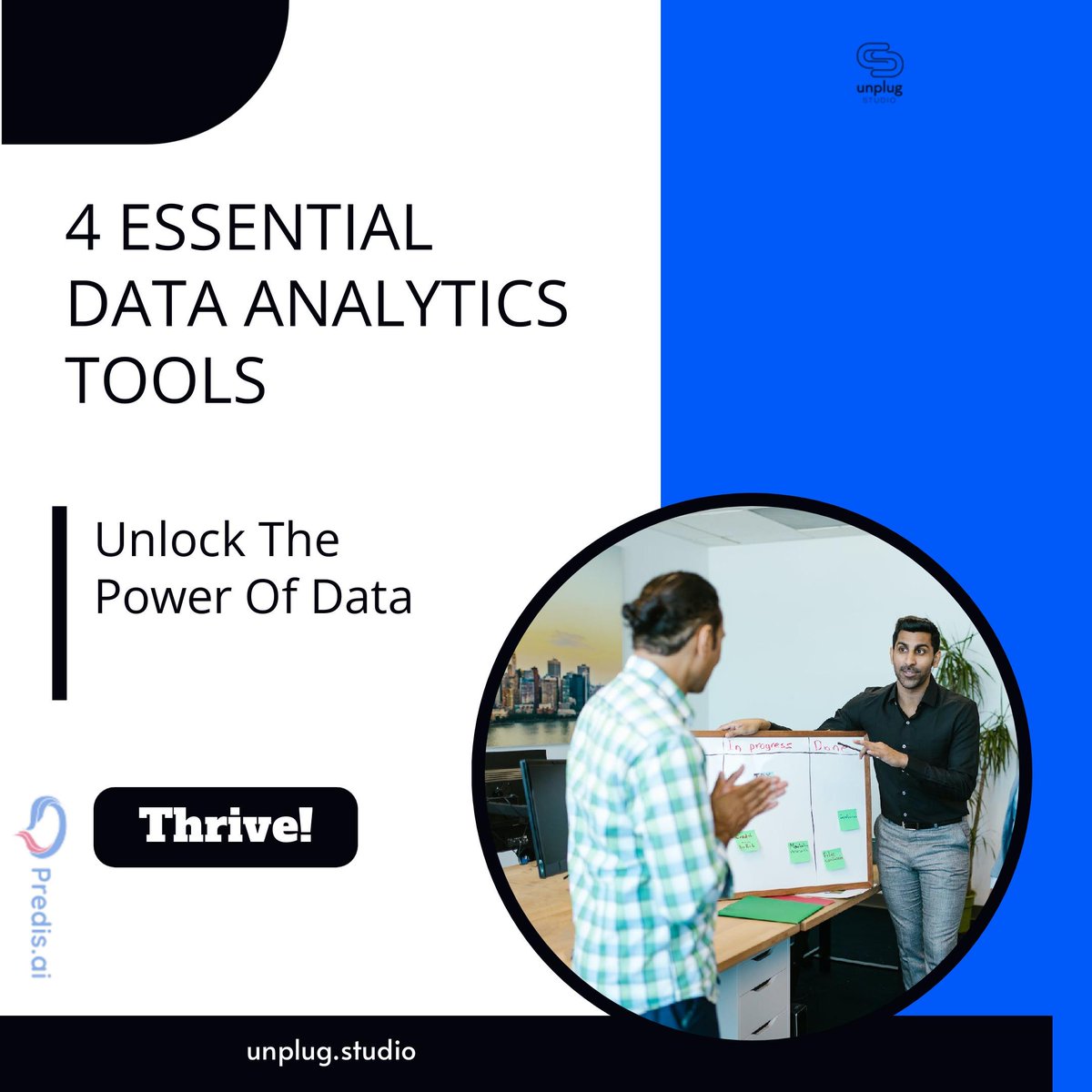 UnplugStudio's tweet photo. 💥 Hey there, fellow entrepreneurs and data enthusiasts - have I got news for you: Data Analytics is the ultimate game-changer for your business growth 🚀✨
#BPO #BusinessProcessOutsourcing #Outsourcing #DataAnalytic #madewithpredisai https://t.co/Rgos3lI9mc