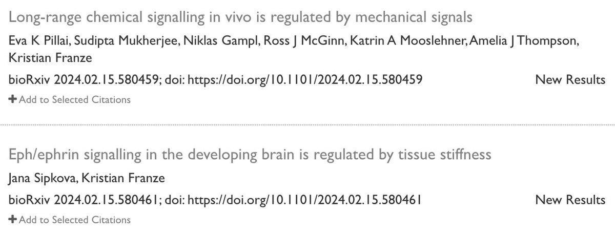 Some people say lightning doesn’t strike in the same place twice, but they clearly haven’t seen two @Franze_Lab preprints back to back!⚡️ Both are incredible insights into chemical and mechanical signalling in brain development, from some truly amazing scientists! Get reading!