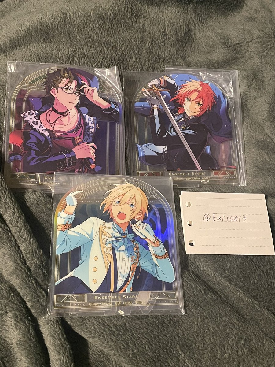 Exit0813's tweet photo. 【交換】
あんさんぶるスターズ　あんスタ　一番くじ　追憶セレクション　

譲)
A賞　英智
B賞　敬人
C賞　レオ

求)
B賞　零

郵送交換/都内手渡し
よろしくお願いします🙇 https://t.co/2N7XMY3lvt