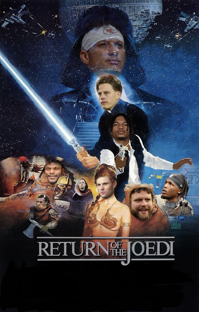 Robert_Banker's tweet photo. The #NFL isn’t ready for the Return of the Joedi! @JoeGoodberry @_teddy_k @CincyHat @Real10jayy__ @teehiggins5 @JoeyB @bengaljims_BTR @Bengalsmanic @Eversole_23 @BengalsCaptain @whodeybaby #Bengals #WhoDey https://t.co/TViB9x60Fq