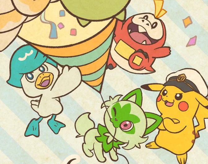 the paldea starters in these cute calendar pieces 