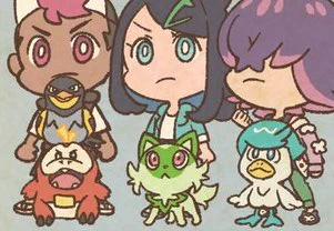 the paldea starters in these cute calendar pieces 
