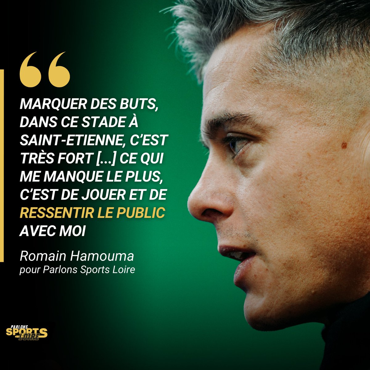 ParlonsSportsL_'s tweet photo. L'ancien numéro 21 des Verts Romain Hamouma est revenu longuement sur sa carrière de footballeur et sur ses perspectives d'entraîneur. 

A lire ici : https://t.co/xey9M4g3eJ 

#ASSE #Hamouma #PSL https://t.co/YDHa5tWOaO
