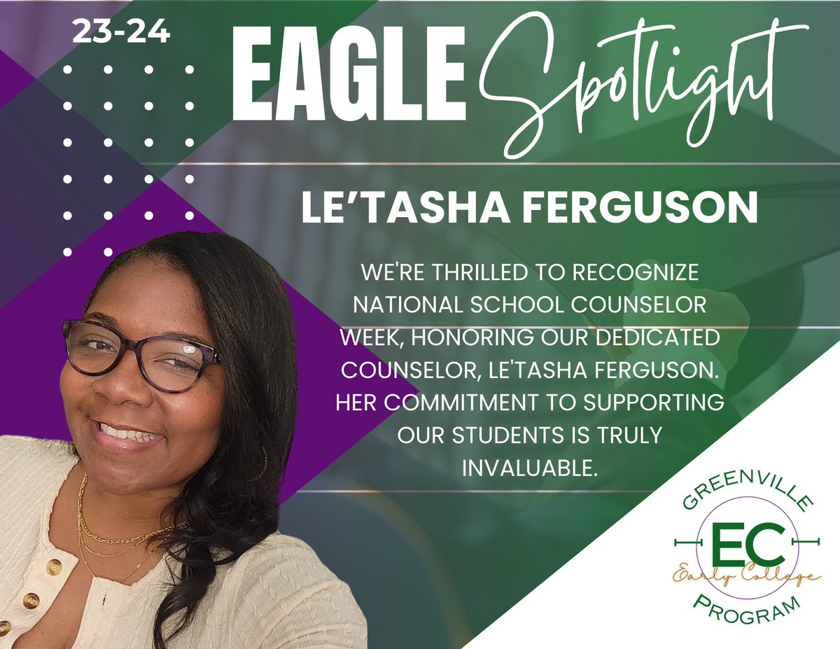 GvilleEarlyCol's tweet photo. Great Things are happening at GEC! Check out some EAGLE SPOTLIGHTS from this week! https://t.co/stKASuRAHd