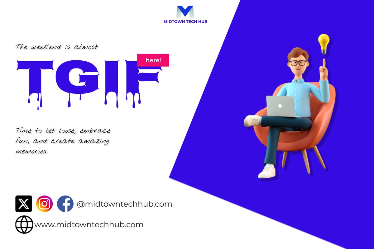 midtowntechhub's tweet image. Cheers to the end of the workweek and the start of tech-filled adventures! 🚀 #TGIF #midtowntechhub #TechEducation #benincity