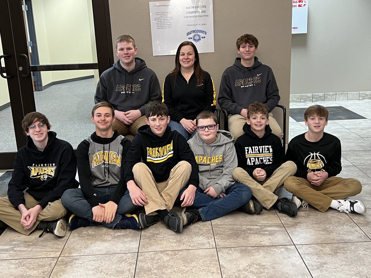 MathCounts Central Local Fairview team.   Good luck