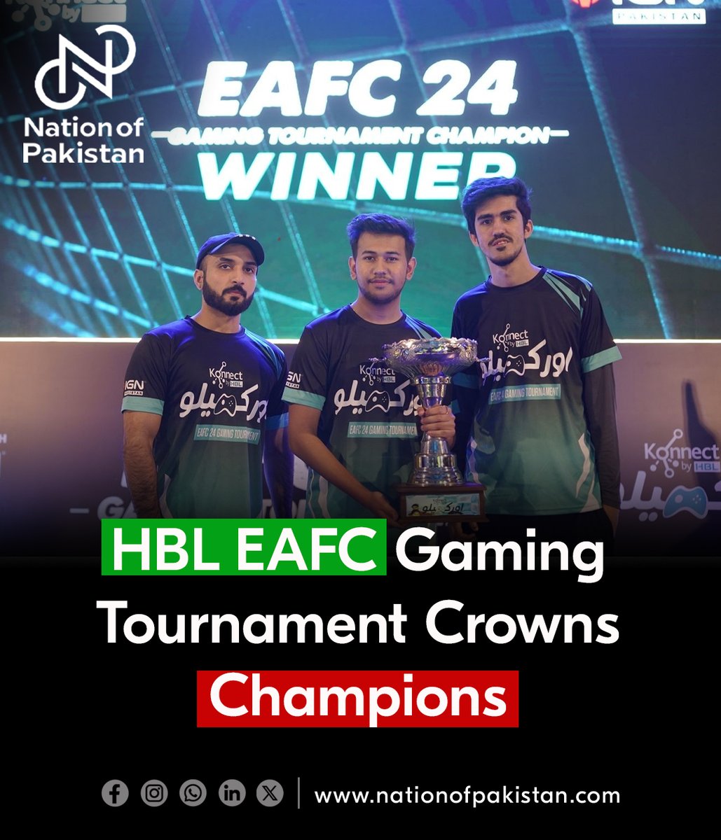TheNationofPak's tweet photo. #EAFCGamingTournament
#EsportsPakistan
#KonnectByHBL
#GamingCompetition
#VirtualArena
#EsportsPlayers
#KarachiGaming
#GamingSkills
#ChampionTrophy
#GamingProwess
#EsportsCommunity
#GamingPassion
#HBL
#GamingAwards
#AurKhelo https://t.co/Rc3EF9mLCw