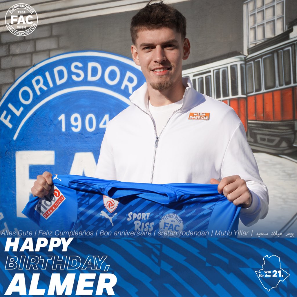 FACWien's tweet photo. Happy Birthday, Almer #Softic 🥳 Unser Winter-Neuzugang feiert heute seinen 21. Geburtstag 😊👏🏻
#Wirfürden21 https://t.co/l4WZeXoP9R