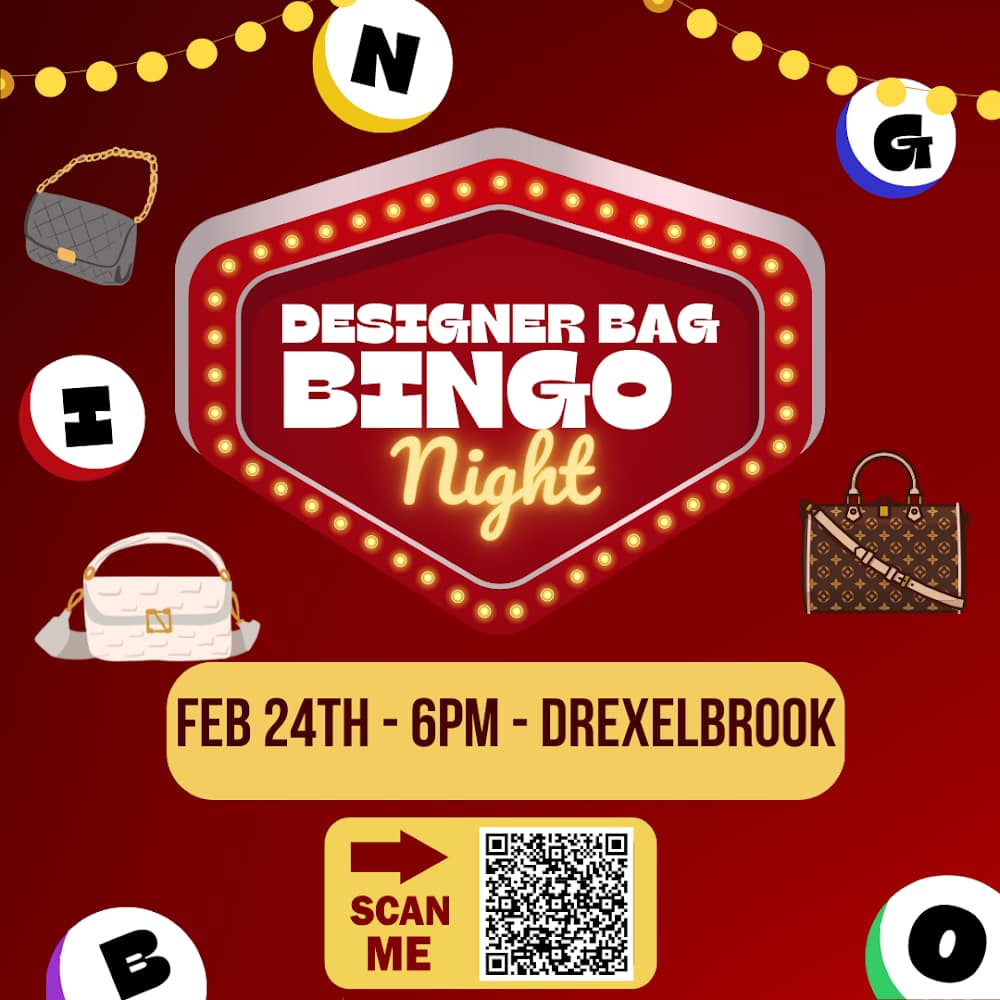 📷 Join us for an electrifying night of Designer Bag Bingo at Drexelbrook in Drexel Hill, PA, USA! 📷 Round up your squad and get set for an evening packed with excitement, laughter, and the opportunity to snag some fabulous designer bags! eventbrite.com/e/designer-bag…