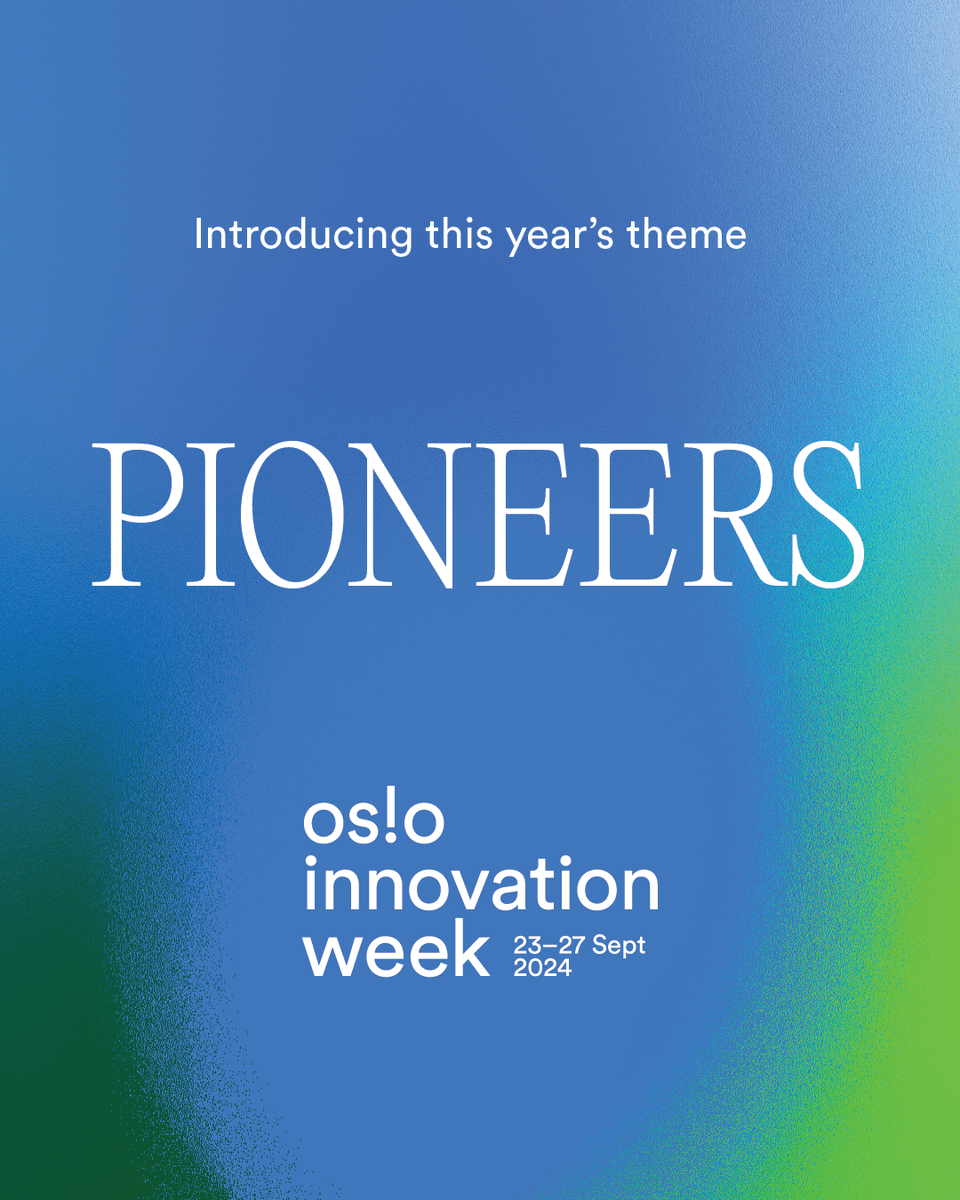 Introducing our theme for Oslo Innovation Week 2024: PIONEERS Pioneers dare to challenge the status quo, pushing the boundaries of what can be achieved. Meet the next generation of Pioneers in Oslo on 23 -27 September. ↘hubs.li/Q02ljhJd0 #oiw2024 #pioneers