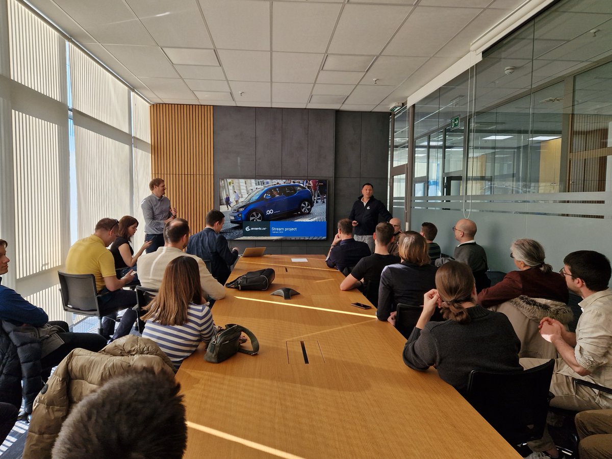 StreamHEproject's tweet photo. Ended the 4th #STREAMproject meeting with an insightful session at Avant car. Discussed CS system, EV charging, and more. 🚗🔋🔌

Productive days in Zagreb with great plans ahead. Thanks to @AvantCarSI for hosting and the Avant2Go experience! #Sustainability #Innovation https://t.co/Mxv5Kfv0IN