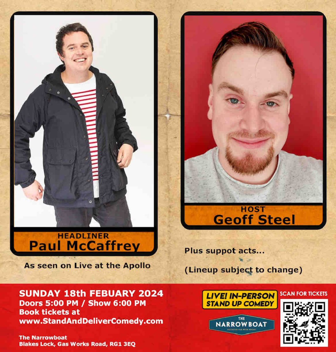 RDGWhatsOn's tweet photo. On Sunday, it's The Floating Comedy Club from @SandDcomedy! @Geoff_Steel is your host @paulmccaffreys is your headliner, and @themartingraham is your opener!
https://t.co/1dM9gTcXhZ
2/3 https://t.co/dIoUNK1iBC