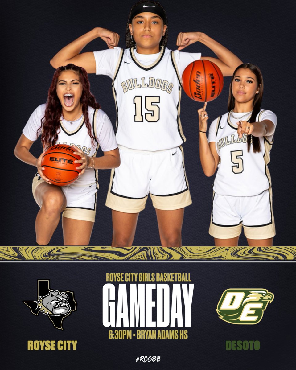Come out and support your Lady Bulldogs tonight in the Round 2 match up vs DeSoto at Bryan Adams HS at 6:30PM. #RCGBB #Fight