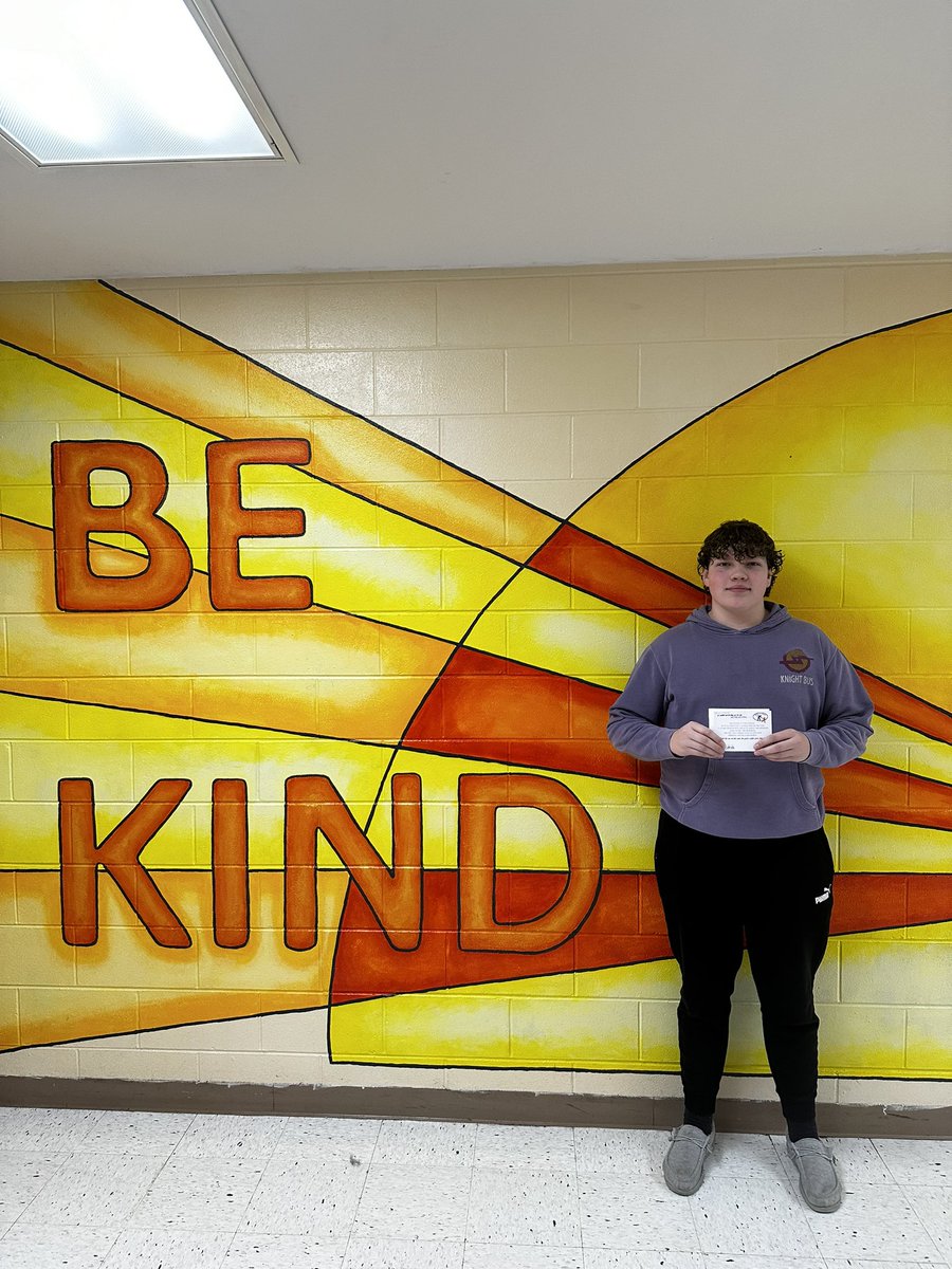 eric_fry1's tweet photo. It’s a great Friday when you can begin with some positivity!  Congrats to Michael Hill for being recognized for his random act of kindness at school. Our halls are full of great kids and Michael is one of them!#Bensway #ContinueYourStory @TeamforBen @OHLSD https://t.co/kGaYbbPlUK