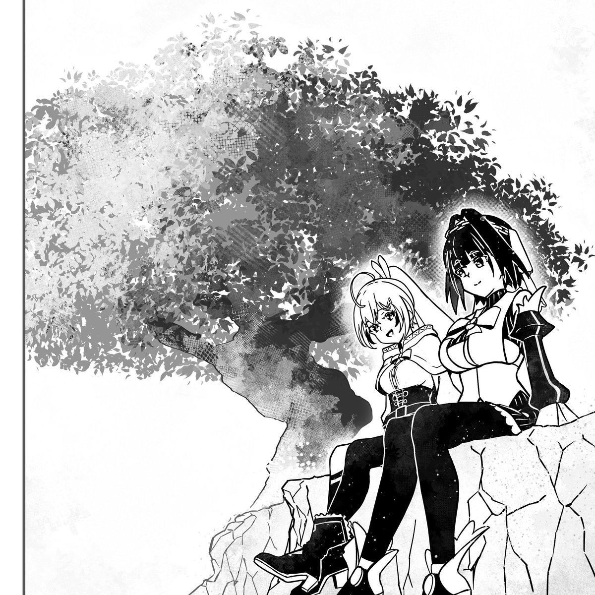 Some panels without the text.
They meet and talk to each other. Then finally, they bid each other goodbye. That's it. That's the story. 🙂
#drawMEI #kronillust