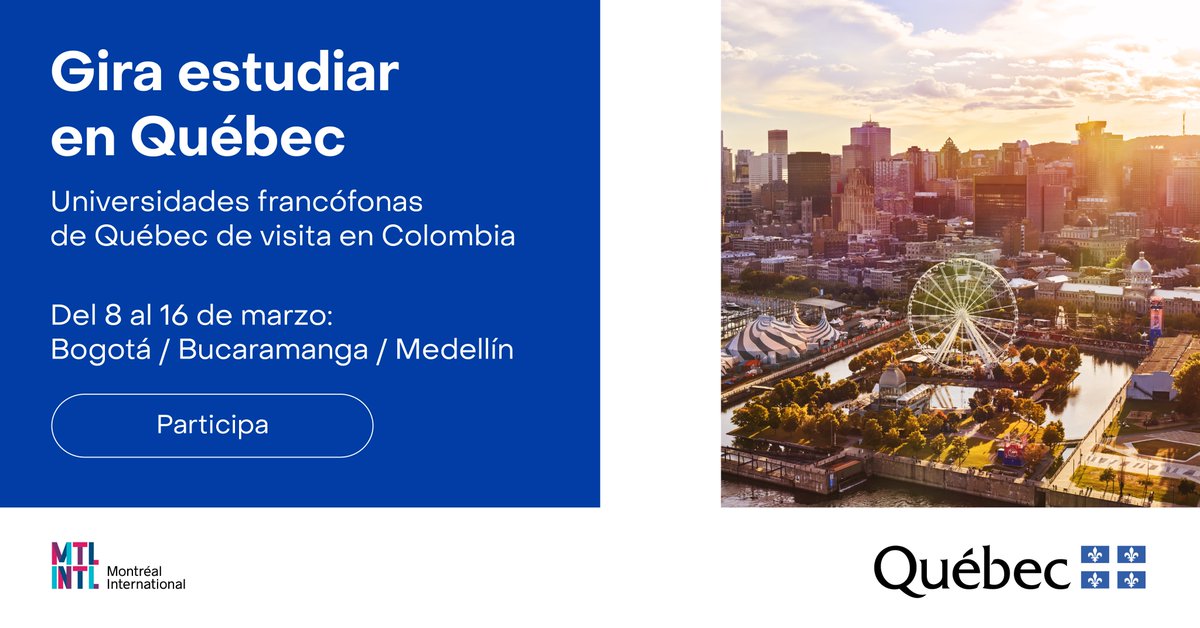 ⚠️Quieres estudiar en Québec, pero no estás seguro o tienes preguntas ? Ya tienes familiares o conocidos que están allá? Buscas completar tu carrera con un posgrado en el exterior ? Inscibete y comparta el link ! jechoisismontreal.com/fr/evenements/…